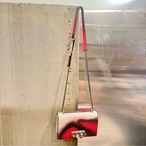 $2900 Alexander McQueen Large Jewel Satchel Four Ring Knuckle Duster Bag